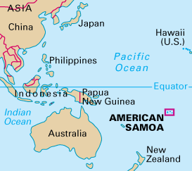 Samoa americaines australie carte